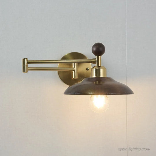 Home Deco Wood Adjustable Telescopic Wall Light