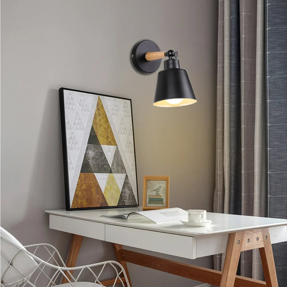 Home Deco Nordic Wooden Wall Lamp