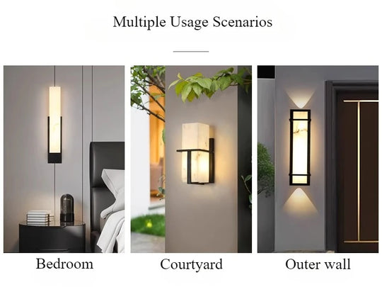 Home Deco Marble LED Outdoor Wall Lamp
