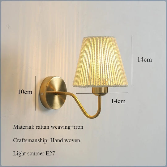 Home Deco Hand Woven Eco-Friendly Wall Light