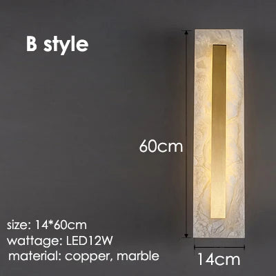 Home Deco Marble Copper Gold Wall Light