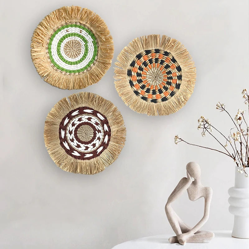 Itzayana Moroccan Style Grass Woven Wall Decor