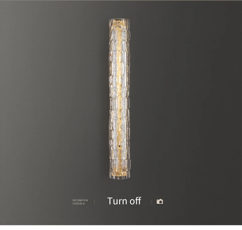 Home Deco Luxury Crystal Copper Wall Lamp