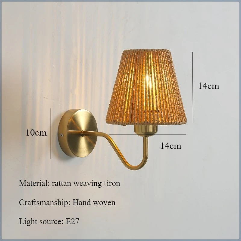 Home Deco Hand Woven Eco-Friendly Wall Light
