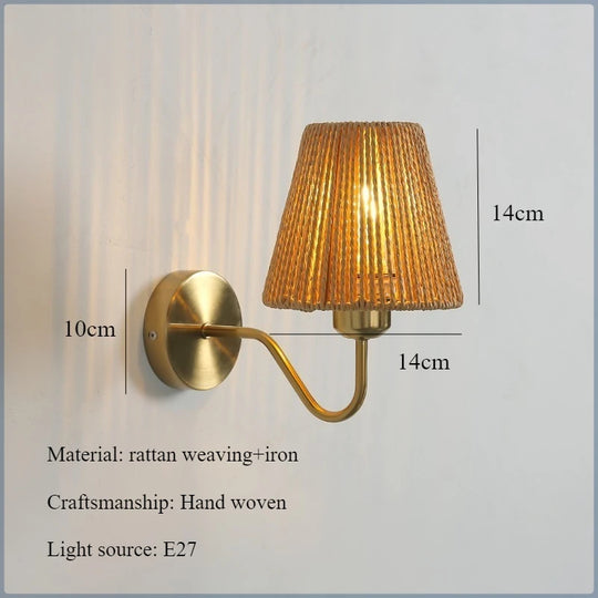 Home Deco Hand Woven Eco-Friendly Wall Light