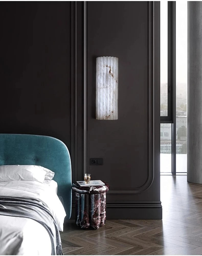 Home Deco Modern Marble Copper Wall Lamp