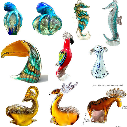 Mira 24 Types Handmade Crystal Sika Deer Figurines