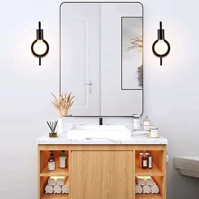 Home Deco Retro Gold Black Wall Lamp