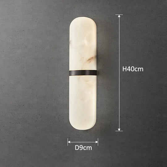 Home Deco Semicylinder Marble Wall Light