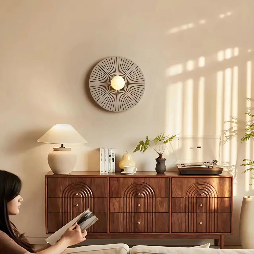 Home Deco Round Resin LED Wall Lamp