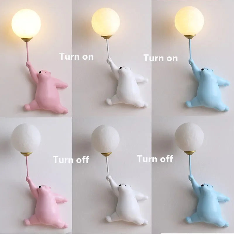 Home Deco Polar Bear LED Wall Lamp