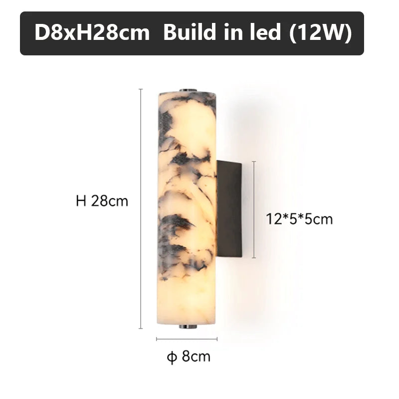 Home Deco Italian Black Marble Wall Lamp