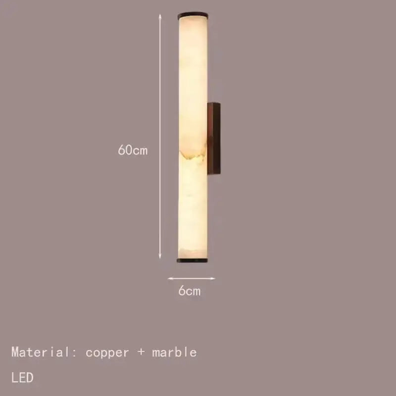 Home Deco Modern Copper Marble Wall Lamp