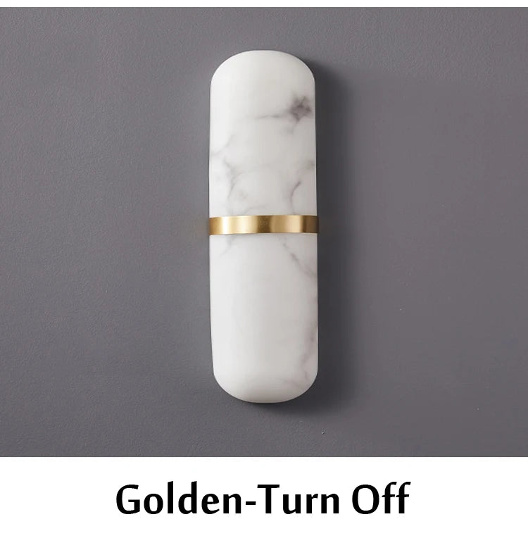 Home Deco Semicylinder Marble Wall Light