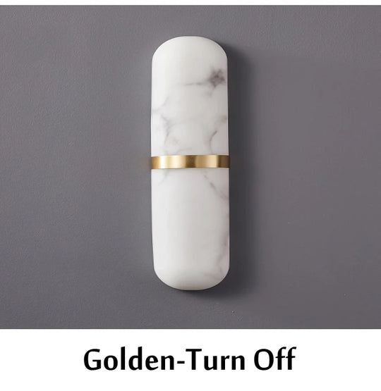 Home Deco Semicylinder Marble Wall Light