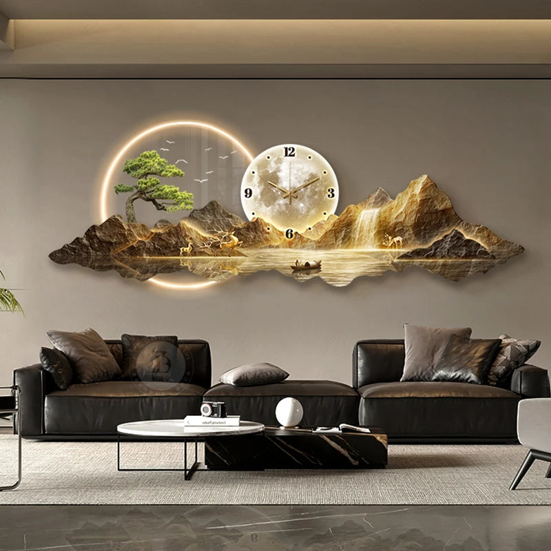 Adelaide Luxury Wall Clocks Living Room LED
