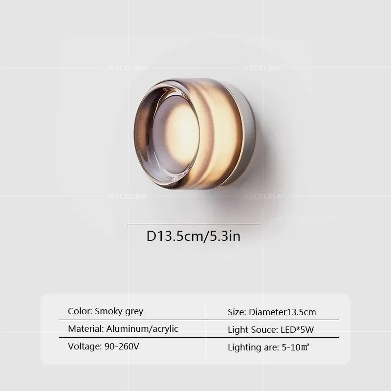 Home Deco Nordic Round Glass Wall Light