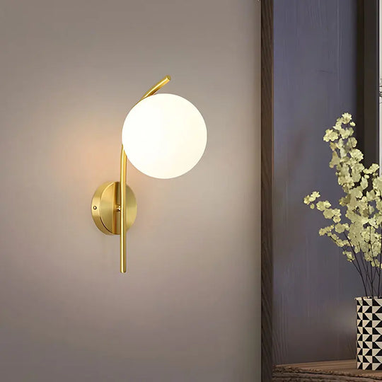 Home Deco Frosted Glass Ball Wall Lamp