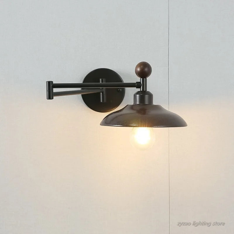 Home Deco Wood Adjustable Telescopic Wall Light