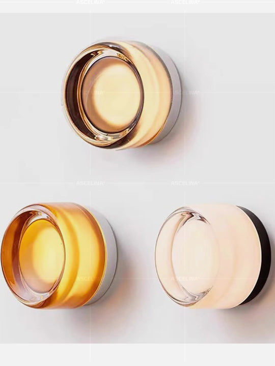 Home Deco Amber Glass LED Wall Lamp
