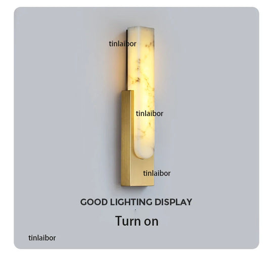 Home Deco Spanish Simulation Marble Wall Lamp