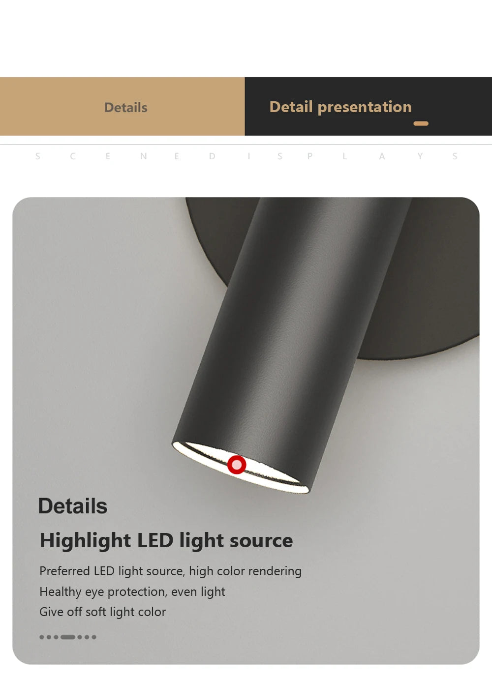 Home Deco Adjustable LED Bedside Wall Lamp