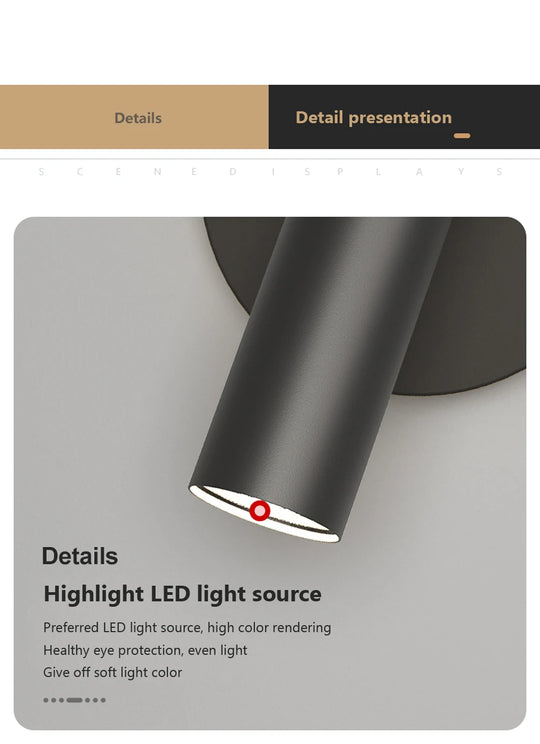 Home Deco Adjustable LED Bedside Wall Lamp