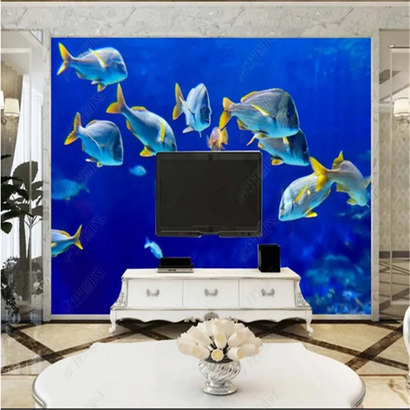 Treasure Ocean Park Deep-Sea Fish Mural Wallpaper