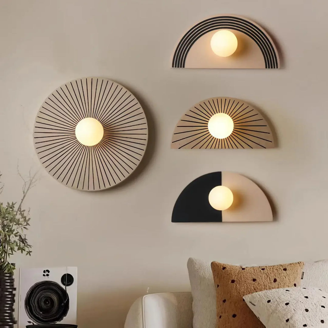 Home Deco Round Resin LED Wall Lamp