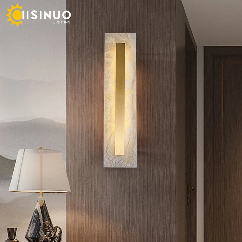 Home Deco Marble Copper Gold Wall Light
