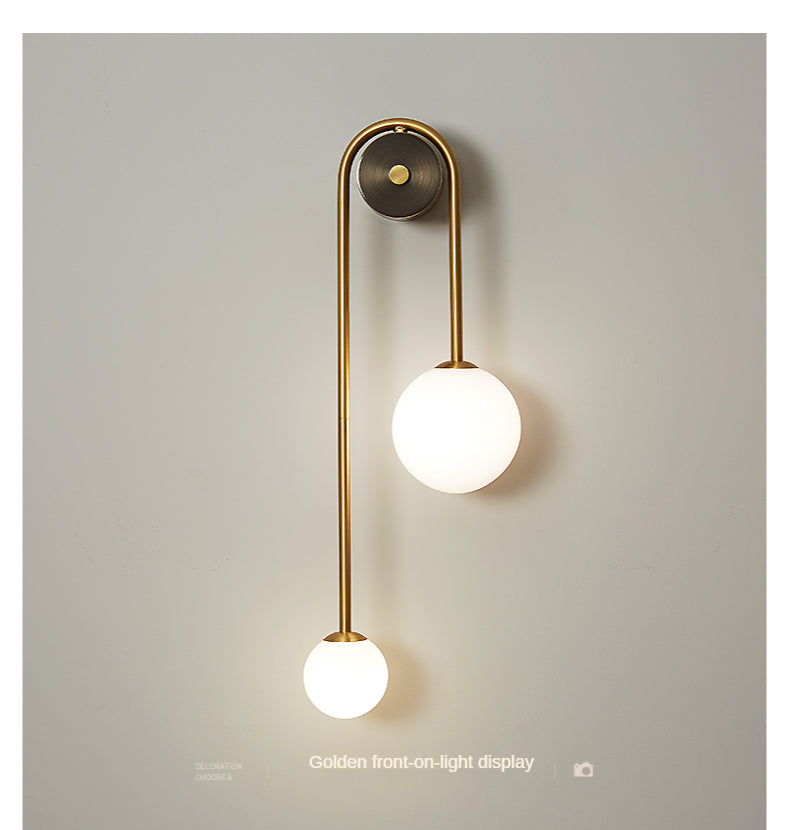 Home Deco Gold Glass Ball Wall Lamp