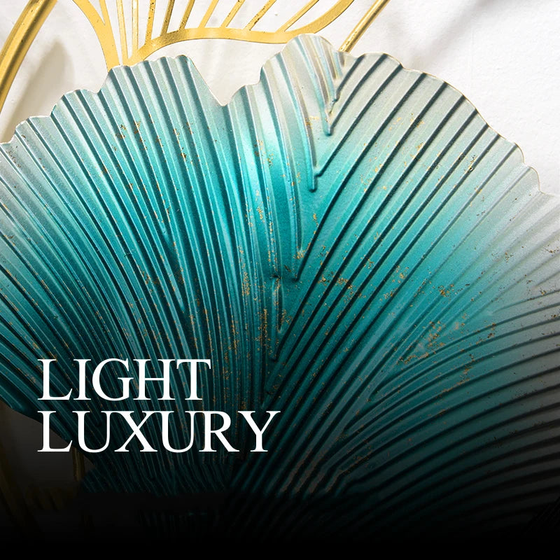 Celeste Modern Luxury Wrought Iron Ginkgo Leaf Wall Murals