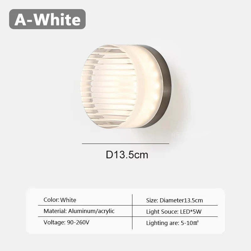 Home Deco Amber Glass LED Wall Lamp