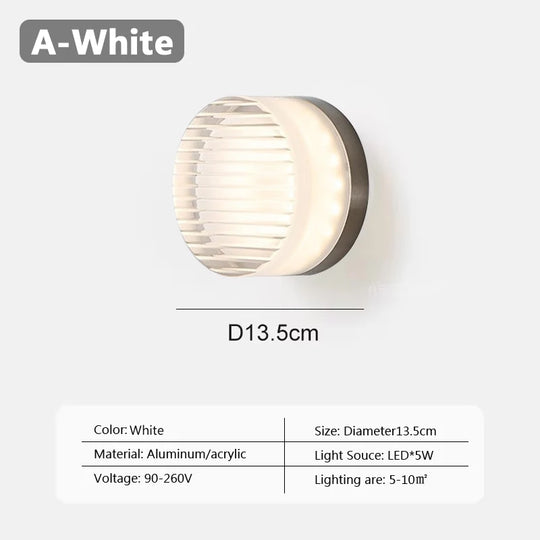 Home Deco Amber Glass LED Wall Lamp