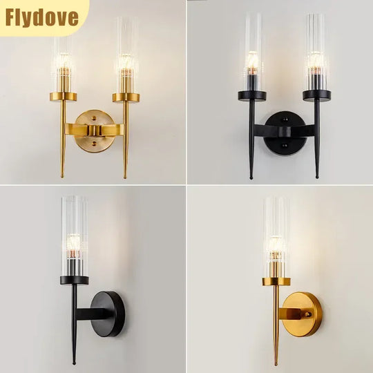 Home Deco Minimalist Glass LED Wall Lamp