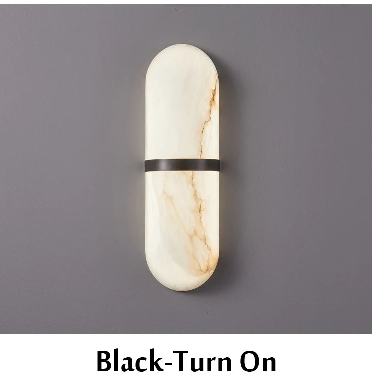 Home Deco Semicylinder Marble Wall Light