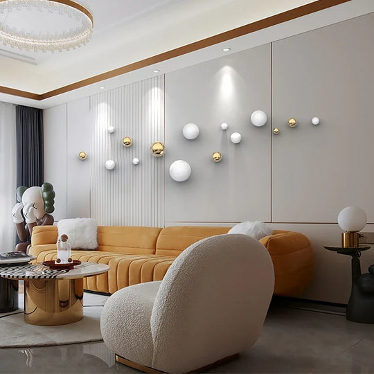 Brittany Nordic Stereo Resin Background Wall Decor Ball