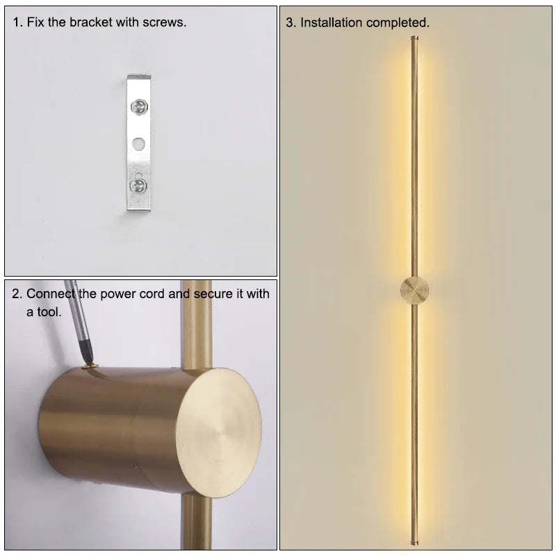 Home Deco White Gold Modern LED Wall Lamp