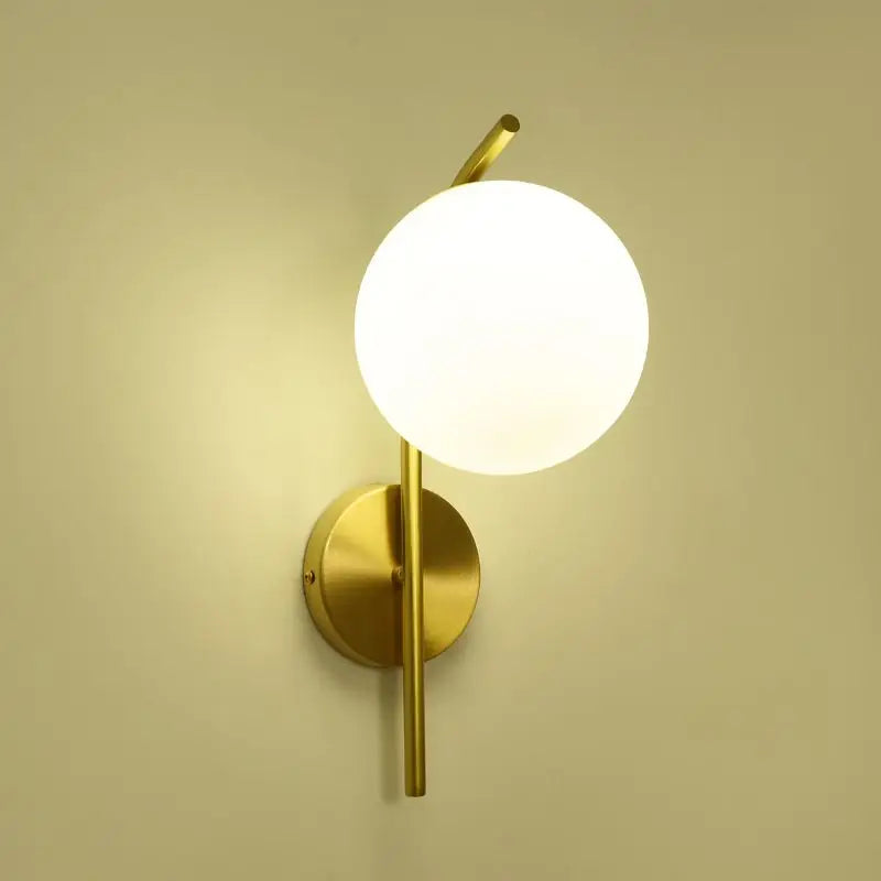 Home Deco Frosted Glass Ball Wall Lamp