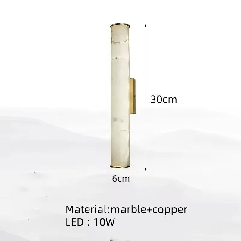 Home Deco Modern Copper Marble Wall Lamp