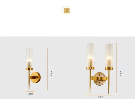 Home Deco Minimalist Glass LED Wall Lamp