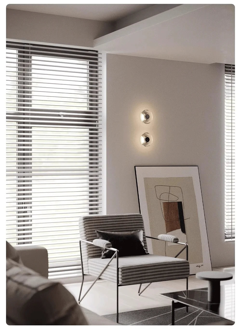 Home Deco Modern Round Crystal Wall Lamp