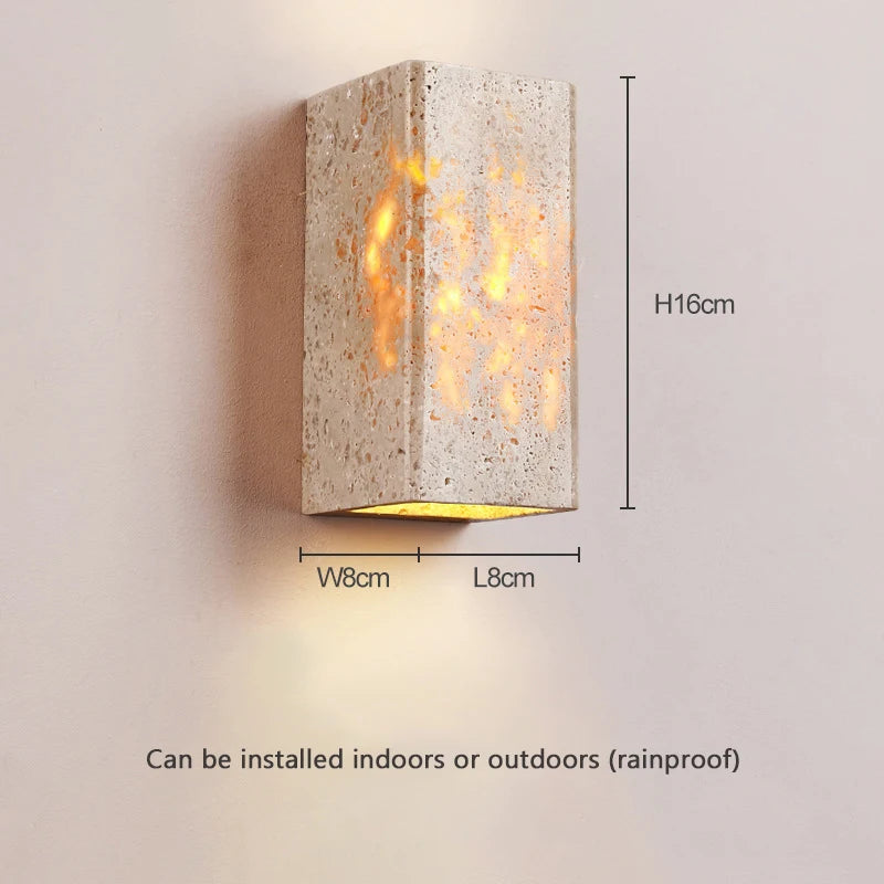 Home Deco Wabi Sabi Natural Stone Wall Light