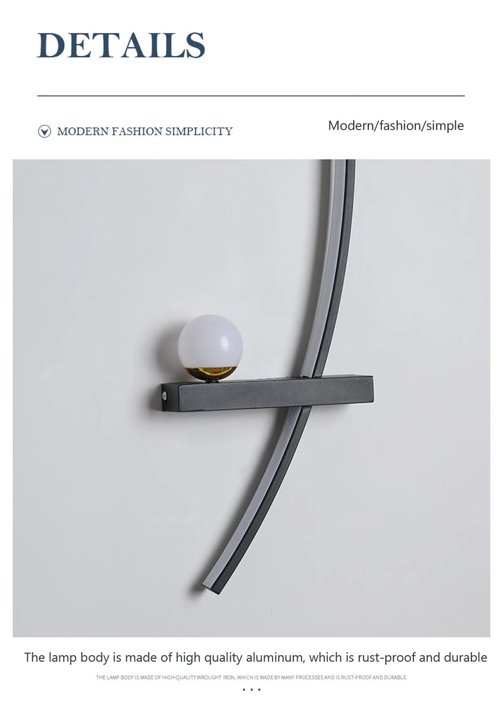 Home Deco Modern LED Moon Wall Lamp