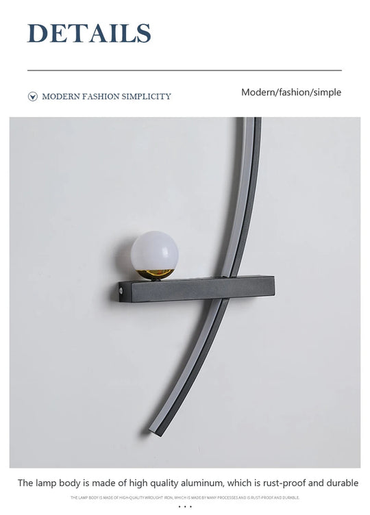 Home Deco Modern LED Moon Wall Lamp