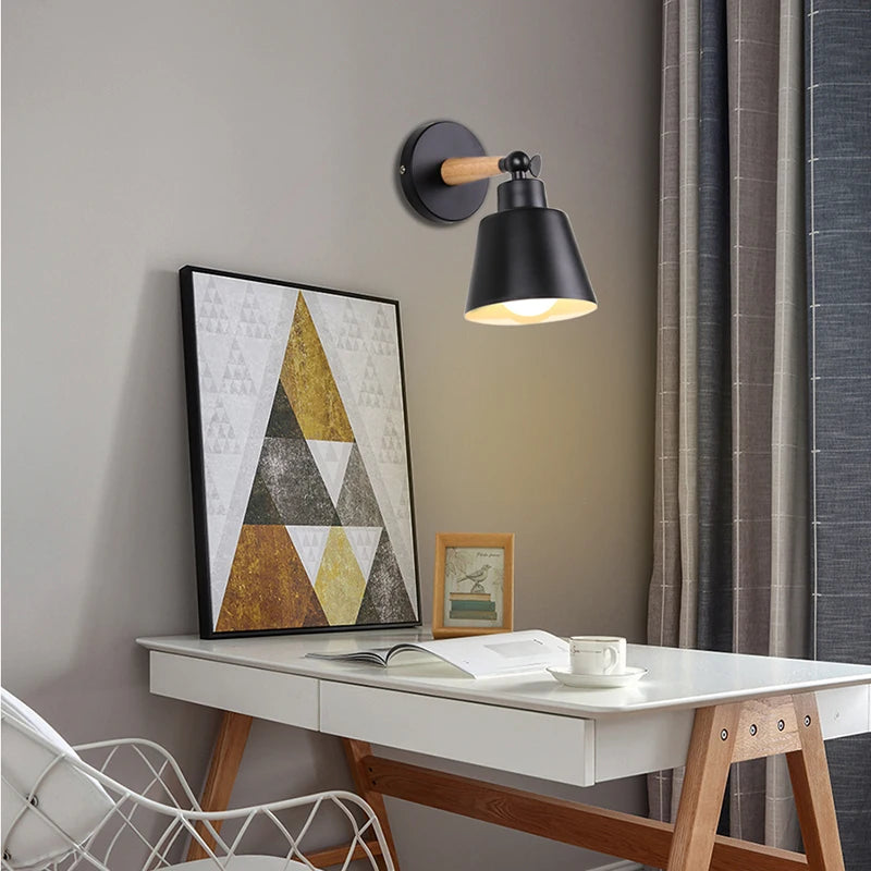 Home Deco Nordic Wooden Wall Lamp