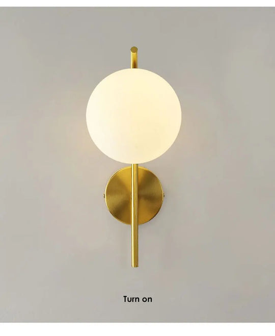 Home Deco Frosted Glass Ball Wall Lamp