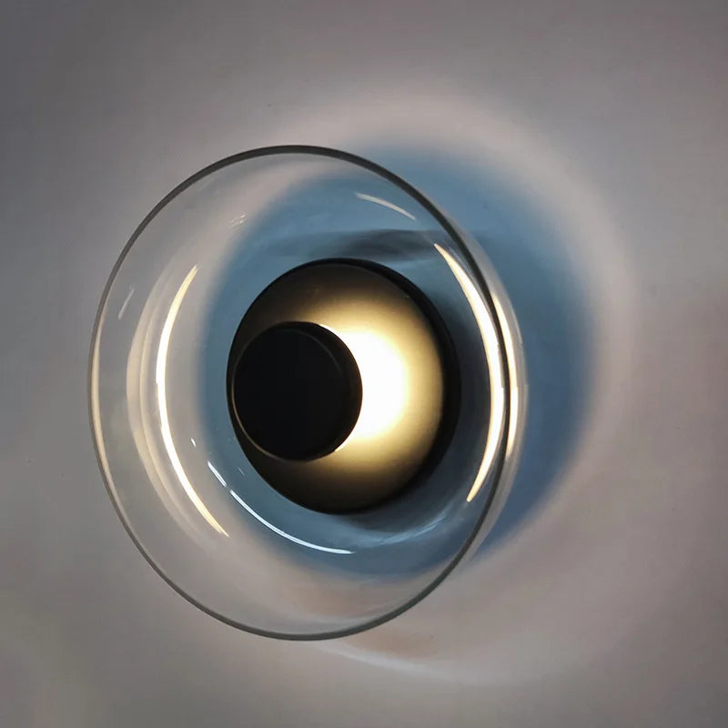 Home Deco Modern Glass Bowl Hanging Wall Lamp