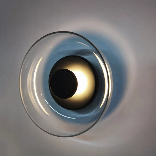 Home Deco Modern Glass Bowl Hanging Wall Lamp