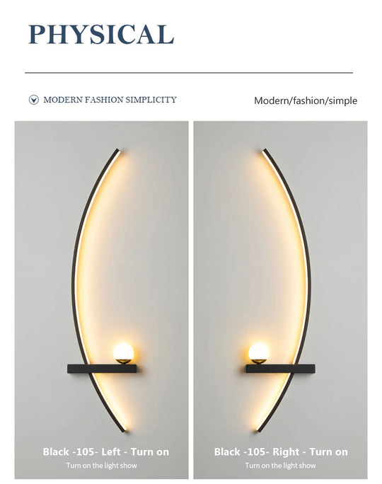 Home Deco Modern LED Moon Wall Lamp